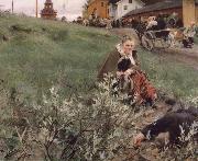 Anders Zorn Mora marknad oil painting picture wholesale